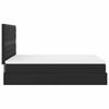 Ottoman Bed with Mattress Black 140x190 cm Faux Leather