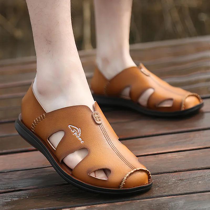 Summer Sandals Men's Sandals and Slippers Men's Soft Bottom Non-slip Casual Beach Shoes