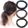 Hair Gentle On Hair and Leaves No Perfect for Various Set of 3 Ties, Scrunchie, 100% Silk, Marks, Occasions, (Assortment D)