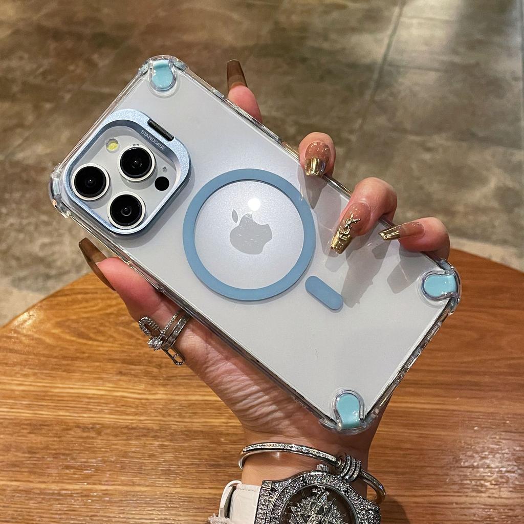 New U2 airbag holder Magnetic mobile phone case Apple 17PRO metal lens holder Suitable for 17AIR anti-drop case