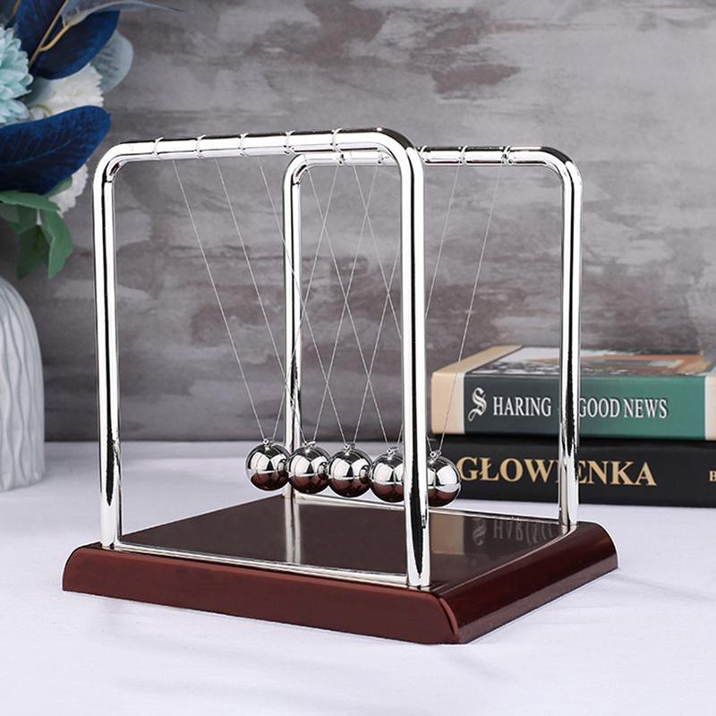 Metal Newton Pendulum Newton Cradle Balance Steel Balls Pendulum Ball Decor Home Decoration Physics Science Pendulum