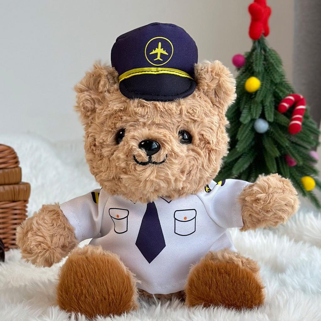 Fire Uniform Bear Doll Plush Doll Cute Teddy Bear Doll Police Iron Bear