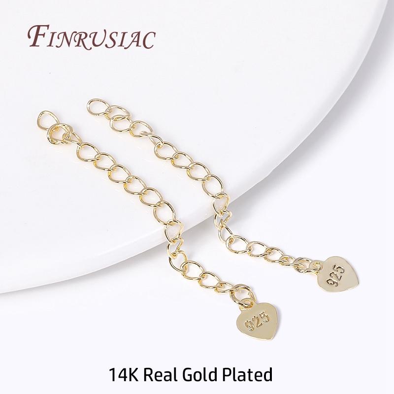 Brass Metal Extension Chain Connectors For DIY Necklace Bracelet Jewelry Making Findings 18K Gold Plated Chain Extender with Tag
