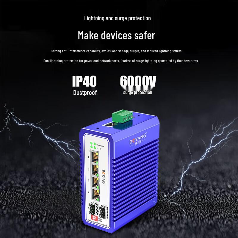Boyang Industrial Gigabit PoE Fiber Optic Switch