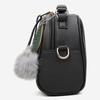 Women Small Pompon Leaf PU Leather Messenger Bags Shoulder Bag Leather Handbags Bag