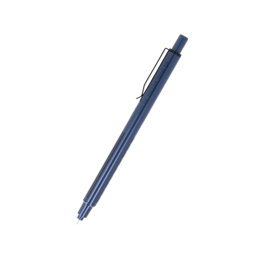 Stationery Automatic Mechanical Nokfree Metallic S4485181 Sun-Star Lead-Adjusting Pencil, Metal, Navy,
