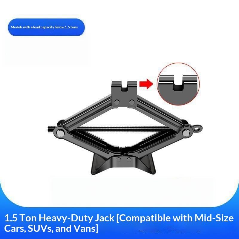 1Pcs Heavy Duty Scissor Car Jack Labor Saving Steel For Tire Change Roadside Emergency