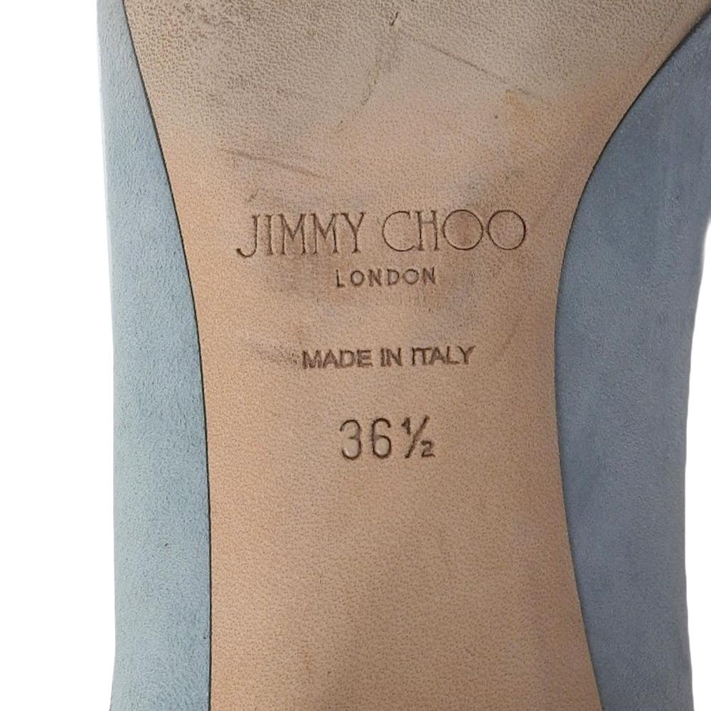 Jimmy Choo JESSIE 40 Pumps for Women, Suede, Blue, 36 1/2 Shoes 36.5 BlueUsed