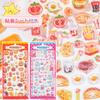 Cute Set of 3D Perfect for Cell Phone Smartphone Kids DIY Birthday Large Capacity 2-Piece Stickers, Treats, Decorations, Planners, Crafts, Cases,