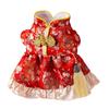 Dog Chinese New Year Outfit Furry Lining Tang Suit Outfit Festive Dog Snowsuit Chinese New Year Outfit Winter Apparel