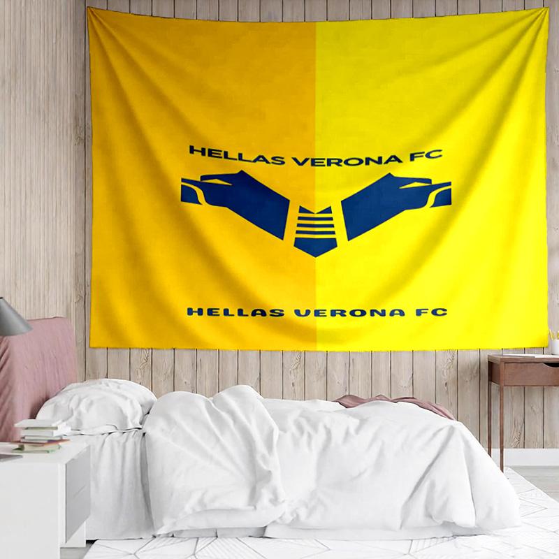 Hellas Verona Fc Crest Tapestry, Unique Design Tapestry, Suitable for Bedroom,Livingroom, Playroom,Heartwarming Fan Holiday Gifts