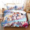 Cool Kyaru Princess Connect Re:Dive Bedding Set Duvet Cover + 2 Pillowcases Cat Ears Thief Cute Anime Girl Bedroom Decor