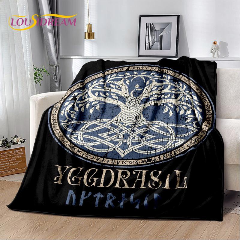 Nature Tree of Life Nordic Mythology Yggdrasil Soft Throw Blanket for Home Bedroom Bed Sofa Picnic Travel Office Gift Cover Kids