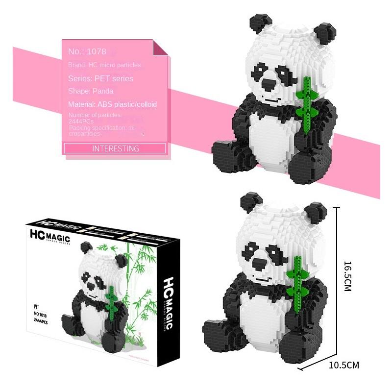 Mini Blocks Building Toy Lovely Animal Panda Plastic Bricks Collection For Kids Christmas Gifts Juguetes Girl Present