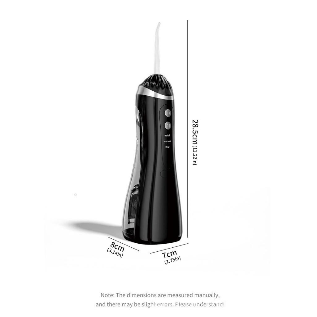 Travel Electric Water Flosser with 3 Modes Cleaning Sensitive Gums Care IPX7 Waterproof Includes 4 Dental Nozzles Ergonomic Grip for Family Use