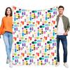 Kleurig Geometrisch Patroon Deken Zacht Gezellig Plaid voor Bed Bank Stijlvolle Woondecoratie Cadeau voor Vrienden en Familie
