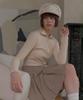 Peulleibu [Fleece] Fleece Ribbed Half-Zip Top_Ivory