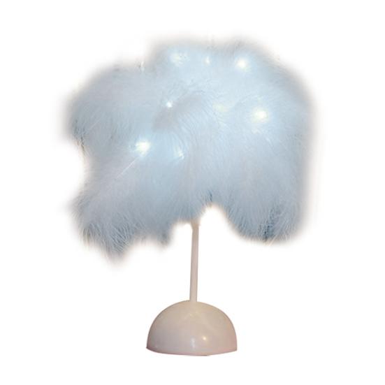 Candeeiro de Mesa de Cabeceira Sala de Estar Quarto Pena LED Casamento DIY Luz de Mesa Decoração