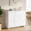 Sideboard White 85.5 X 31 X 75 Cm Engineered Wood