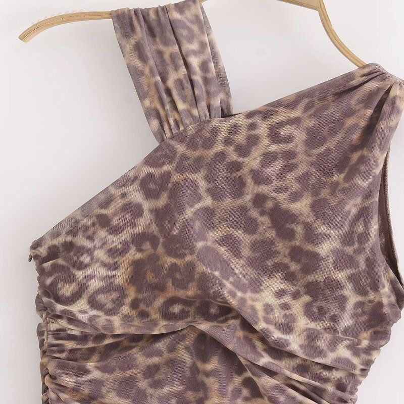 Fashion Style 2024 Autumn New Women's Clothing Animal Pattern Print Silk Net Mid Length Long Length Dress 5039259