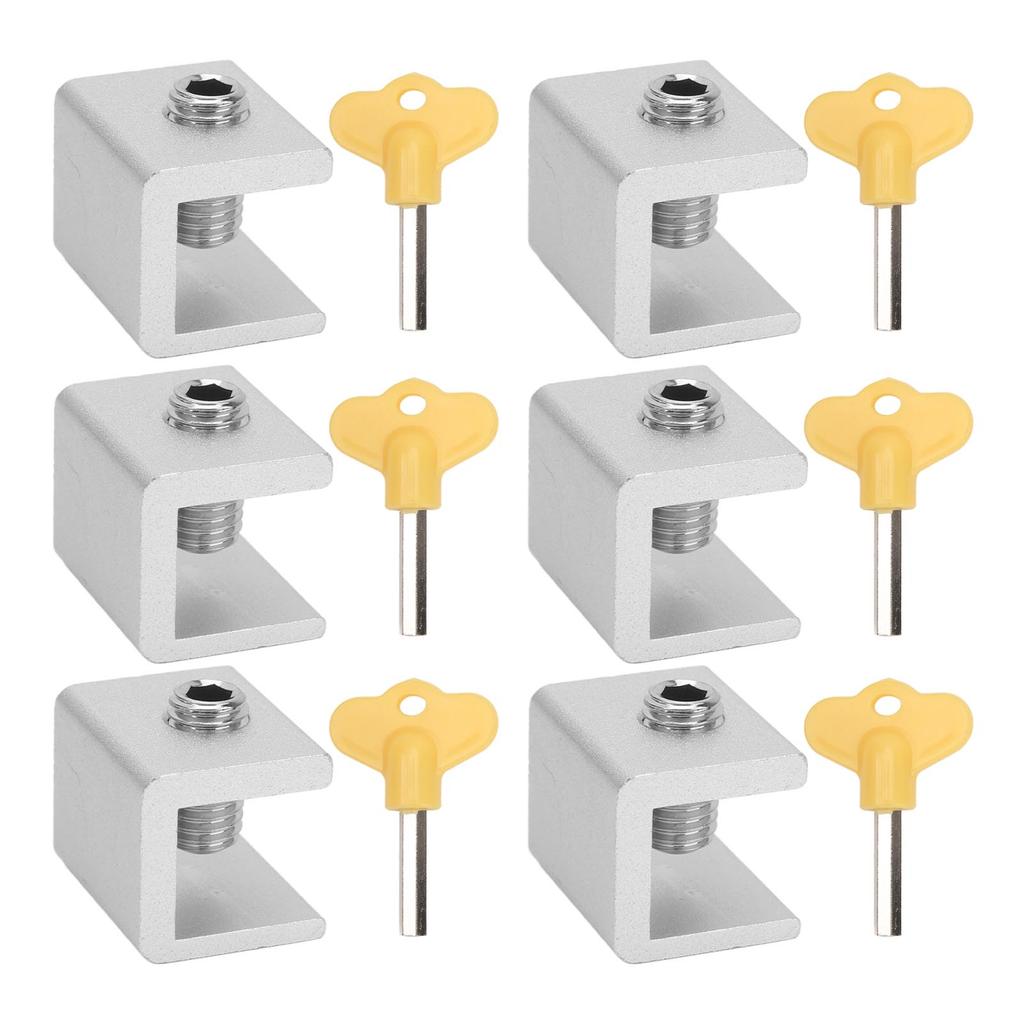 10Pcs Sliding Window Lock Aluminum Adjustable Easy Installation Window Security Stoppers with Keys