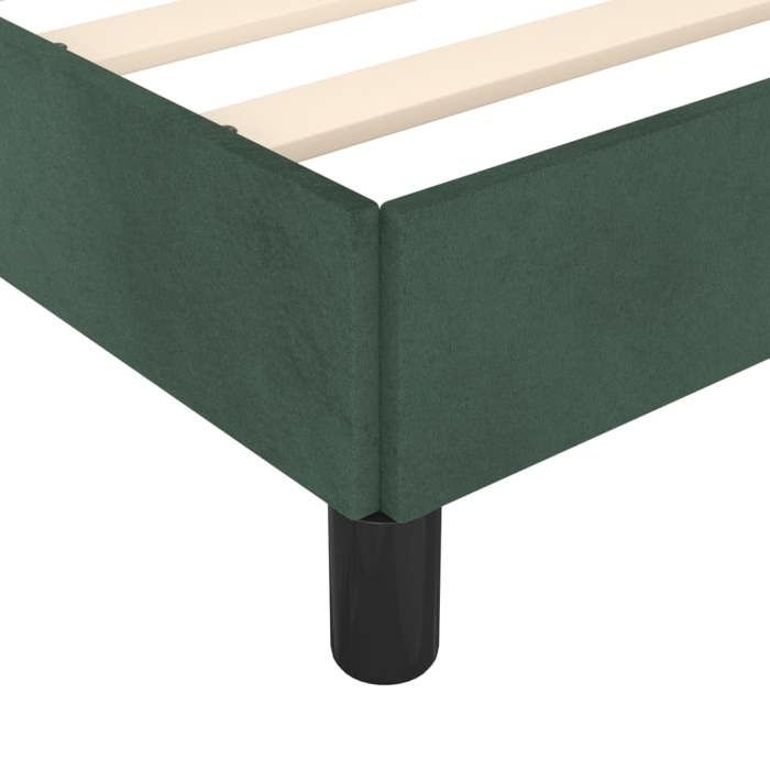 VidaXL Cadre de lit avec tête de lit Vert foncé 80x200 cm Velours3125968