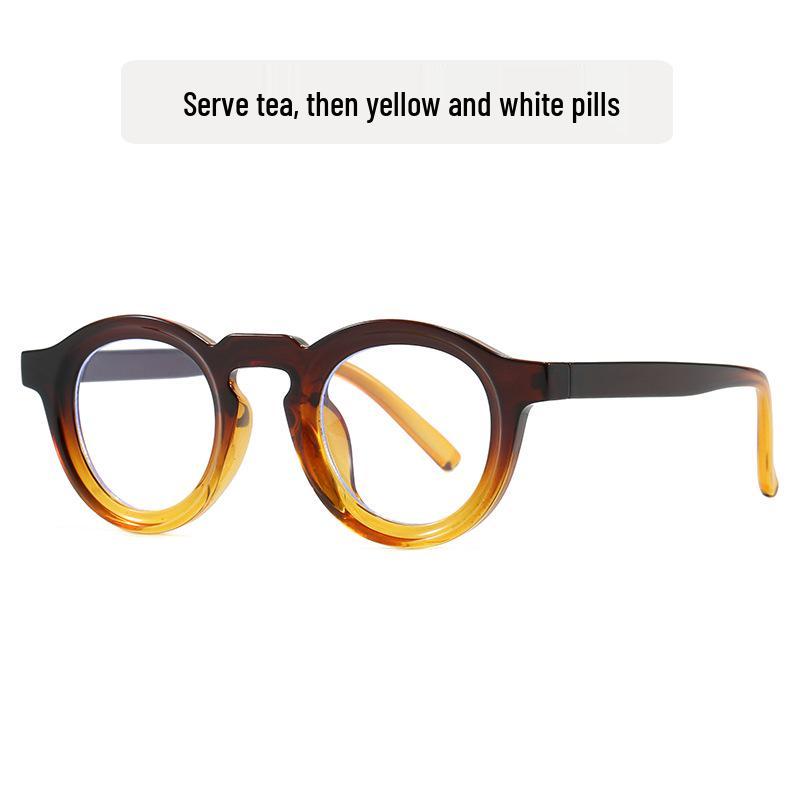 

Солнцезащитные очки в круглой оправе в стиле хипстер - Европейская и американская модная уличная мода Защитные очки от солнца As shown