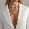 Salircon Elegante Imitation Perlen Anhänger Choker Halskette für Damen 2026 Neue Mode Einfache Y-förmige Pullover Kette Charm Schmuck