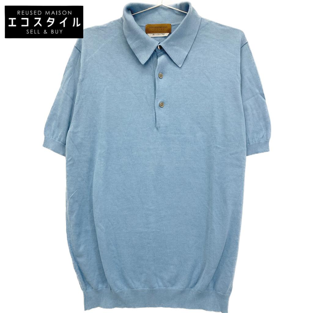 TOMORROWLAND [Excellent Condition] 61-02-22-02011 Silk Cotton Knit Polo Shirt/ tops M blueUsed