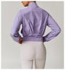 Damen Quick-Dry Stehkragen Yoga Jacke - Leicht, Winddicht, Langarm für Laufen & Outdoor Fitness.