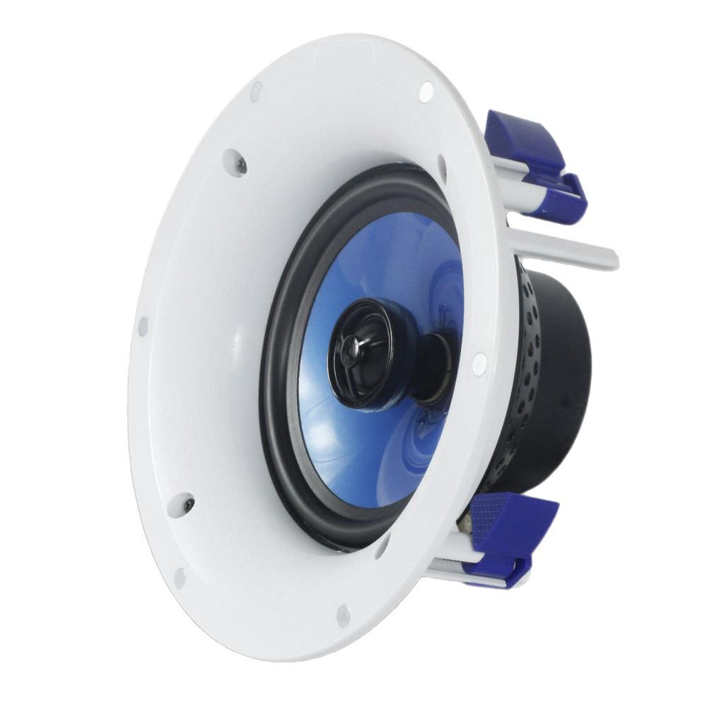 6.5-Inch Blue Fixed Impedance Built-in Ceiling Speaker with Self-Suction Grille for Home Theater