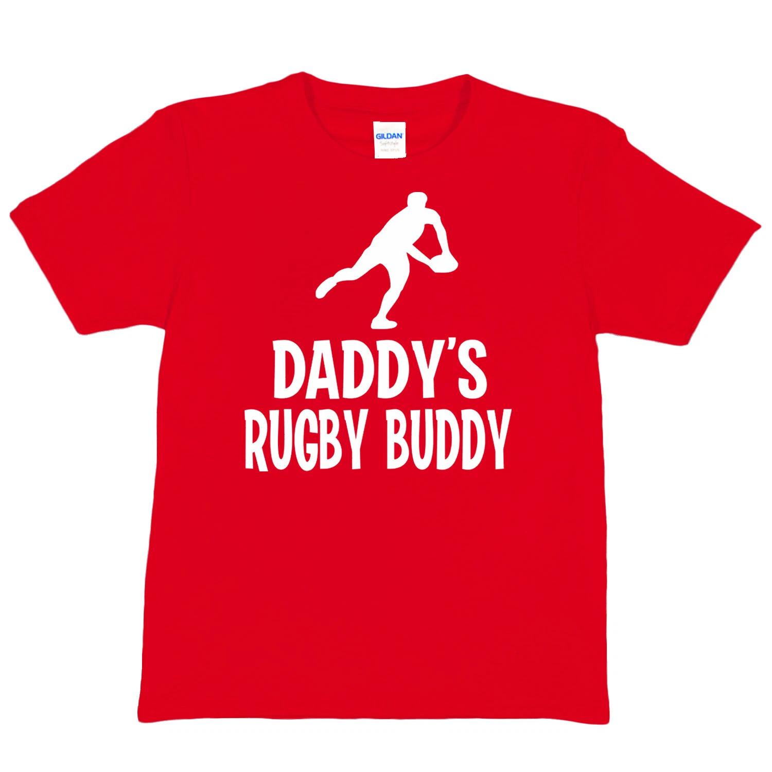 Daddy s Rugby Buddy Funny T-shirt 6 Nations Tee Boys Birthday Gift S