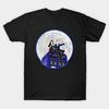 Men Black Print T-shirt Clara And The Doctor No-Cut Transfer Paper Print Cotton Tshirt
