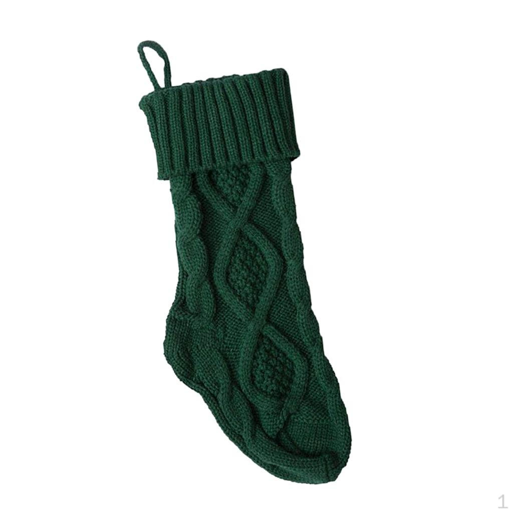 Heavy Knit Christmas Gift Present Candy Socks Stocking Holidays Party Home Decoration