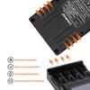 LiitoKala lii-PD4 LCD 3.7V 1.2V 18650 26650 16340 14500 10440 18500 Li-Ion IMR LiFePO4 NiMH / NI-Cd Battery 4 Sloty Charger