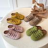 2025 Summer Roman Retro Soft Sole Closed-Toe Slip-On Half Slippers