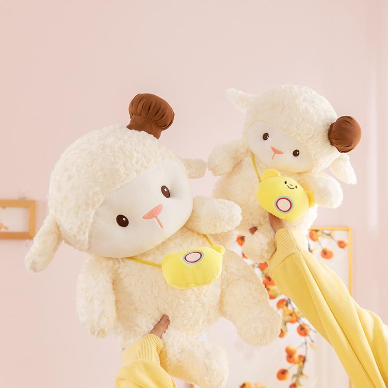 Betty Lamb Doll Lamb Doll Child Soothing Doll Lamb Backpack Plush Toy Birthday Gift