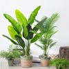 Large Decorative Artificial Plant Home Decor Fake Tropical Palm Tree Plants Banana Plants Leaves Green Plant Branch Garden Decor
