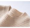 Women's Cashmere Color Block Knit Sweater, Autumn & Winter Half-High Neck, Warm & Gentle Style