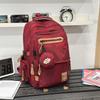 Schoolbag1011 new Mori ins Japanese solid color canvas casual small backpack retro niche simple student class