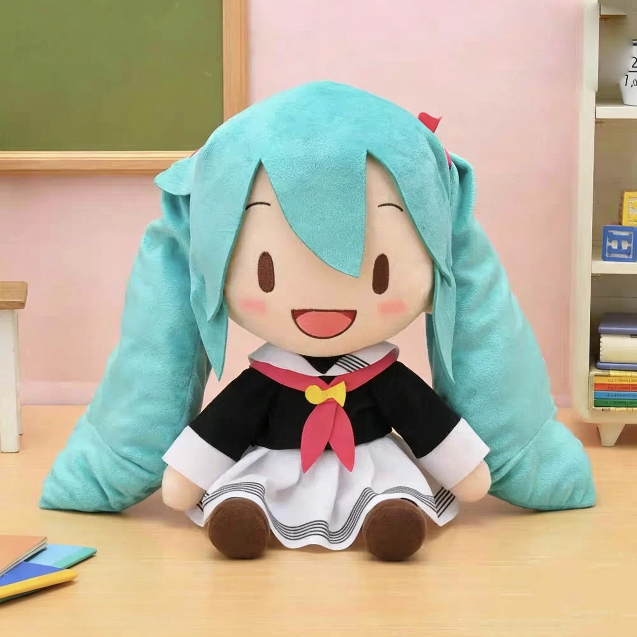 Miku Fuwa Petit School Uniform Authentic Genuine Original 30cm PP Cotton Filled Plush Doll Soft Stuffed Toy Gifts