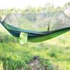Doppeltes tragbares Camping-Reisehängematten-Hängebett mit Moskitonetz (Grün)