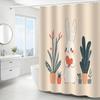 1pc Rabbit Pattern Shower Curtain with Hook, Bathroom Partition, Bathroom Accessories, Home Decoration