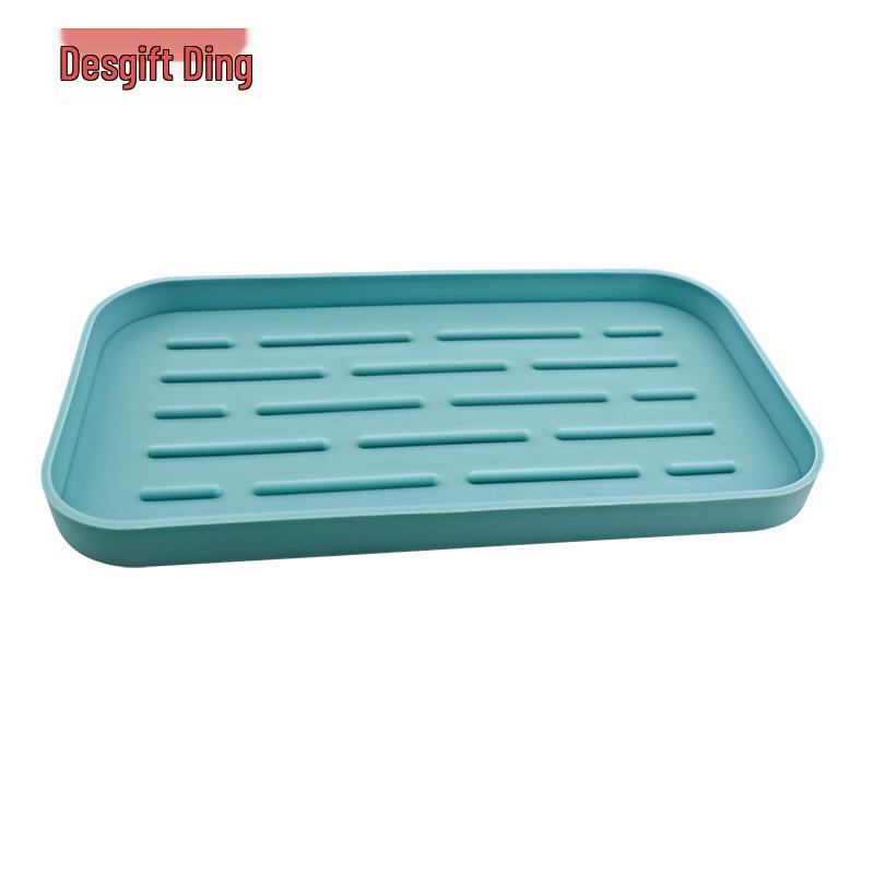 Silicone Nordic Square Draining Mat - Thick, Minimalist Kitchen Water Storage Mat for Cutlery & Cups
