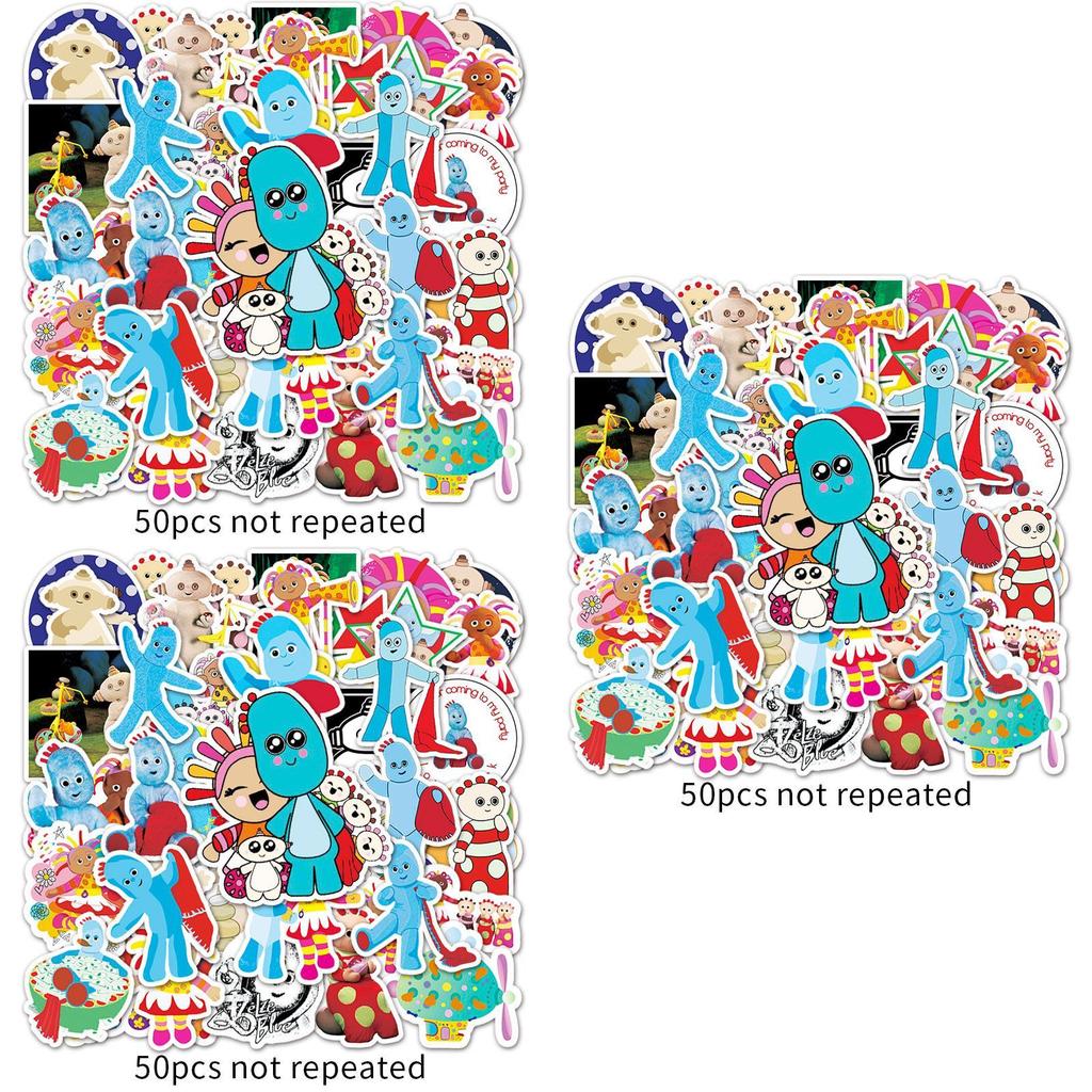 50 Stück Wasserdichte In The Night Garden Cartoon DIY Dekorationsaufkleber
