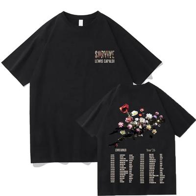Lewis Capaldi Tour T-Shirts Sommer Vintage Grafik Kleidung Super Bequem Hip Hop T-Shirt Unisex Lässiges Oberteil