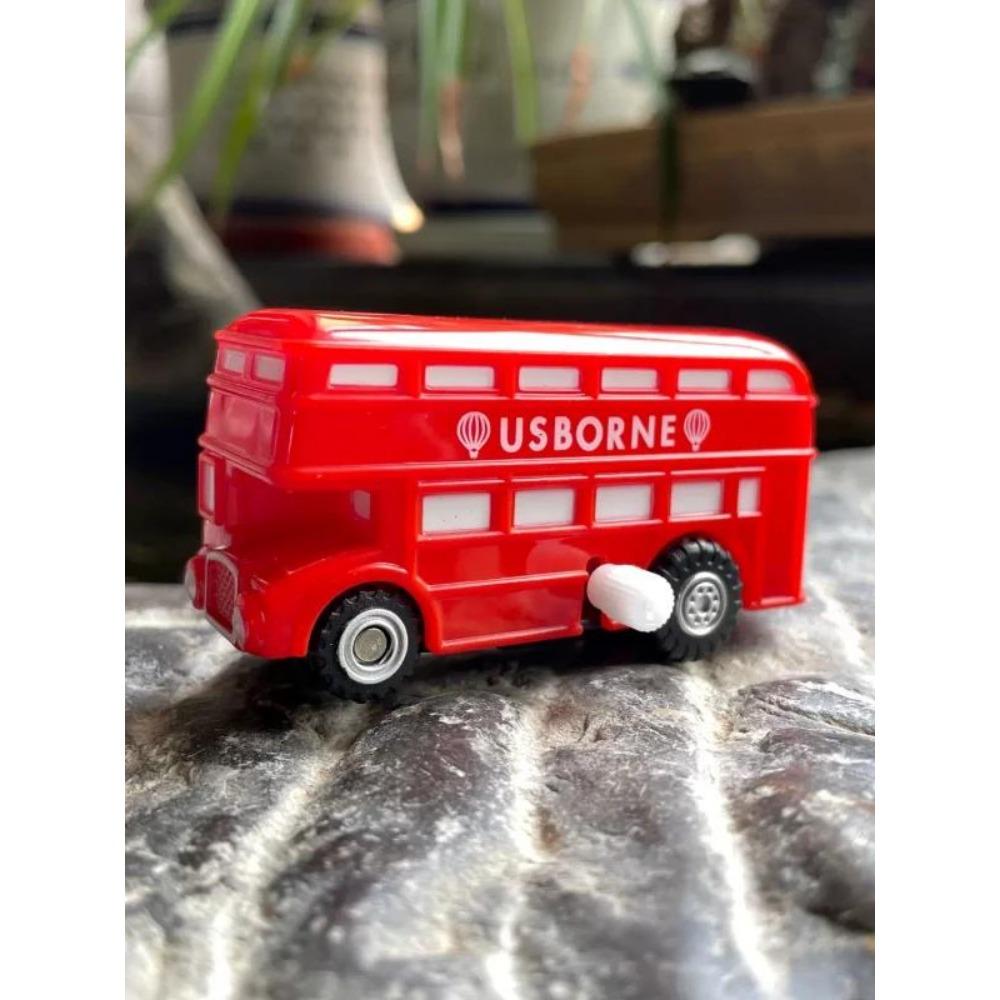 Gimbal Wheel Mini Clockwork Double Decker Bus Tractor Locomotive Track Car Beano Retro J.Perry Acrobatics Toys Figures