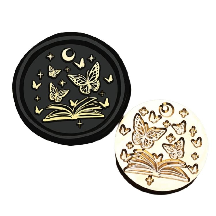 Butterfly Wax Seal Stamp Brass Head Insect Series Sealing Waxed Stamp for Photo Invitation Card Scrapbooking Decorations