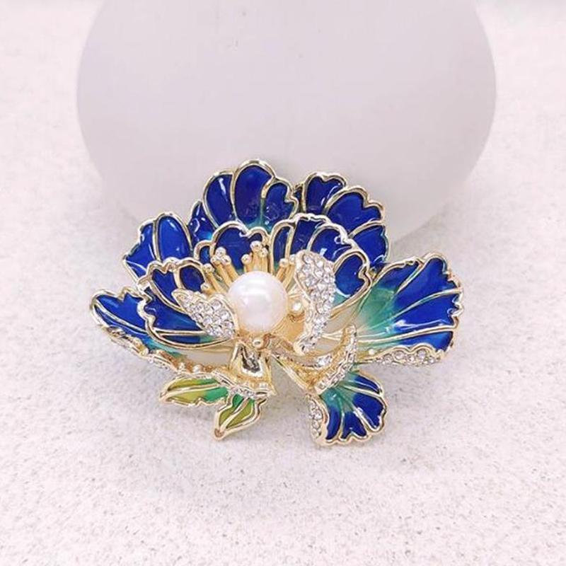 

Броши в китайском стиле с эмалевыми цветами пиона для женщин, для одежды, пальто, аксессуары для вечеринок, подарки