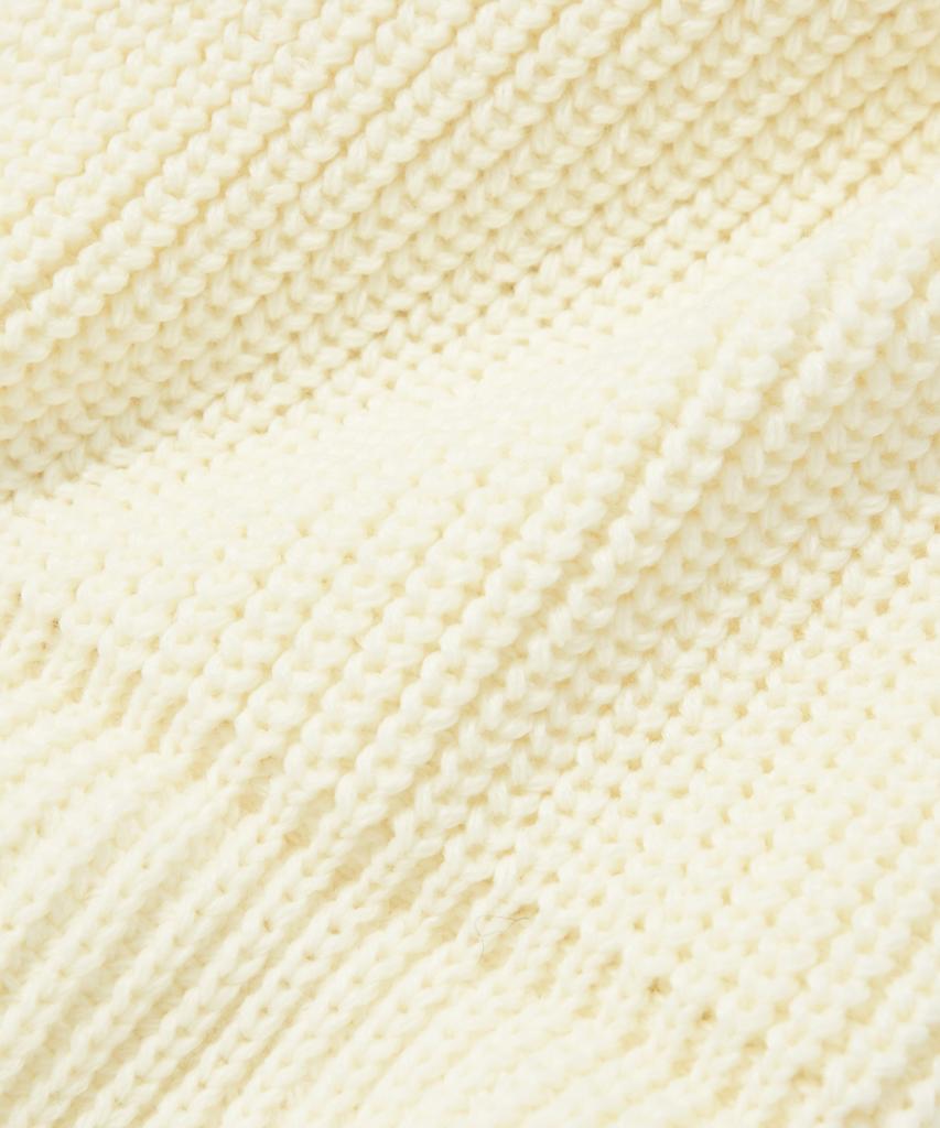 COVERNAT Authentic C Logo Short Beanie Ivory